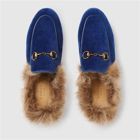 gucci princetown velvet slipper|Gucci princetown striped slippers.